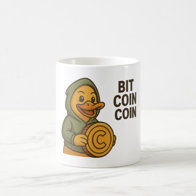 Taza De Café Tasse Bit Coin Coin – Mug humoristique canard cryp (Centro)