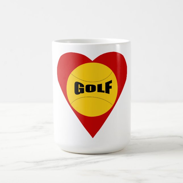 Taza De Café Tasse  blanche classique  AMOUR  GOLF (Centro)