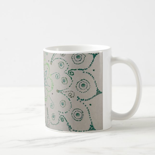 Taza De Café Tasse Blume grün (Derecha)