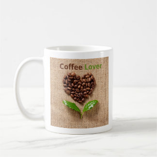 Taza De Café Tasse Café en Grains & Feuilles Vertes