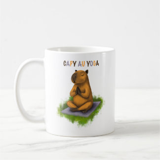 Taza De Café Tasse capybara au yoga