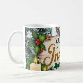 Taza De Café Tasse de Noël "You're Invited"