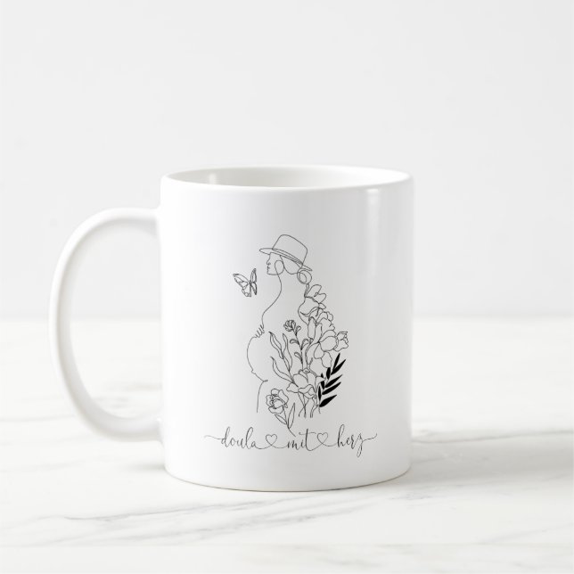 Taza De Café Tasse Doula mit Herz (Izquierda)