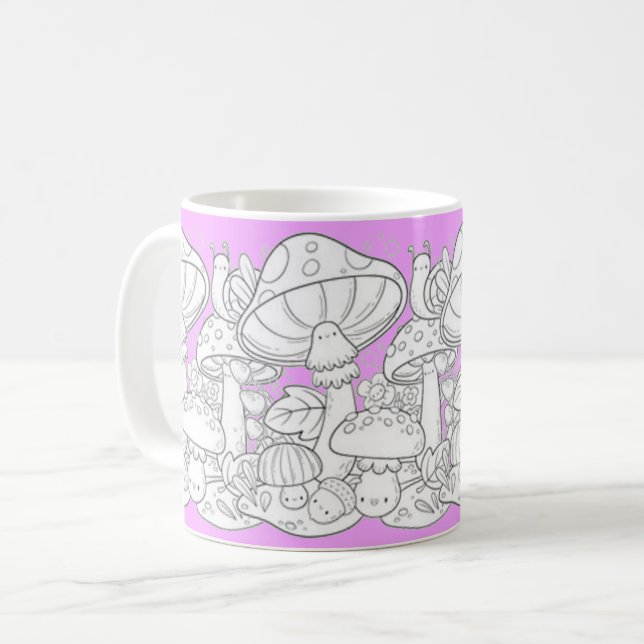 Taza De Café Tasse ,forêt de champignons (Anverso izquierdo)