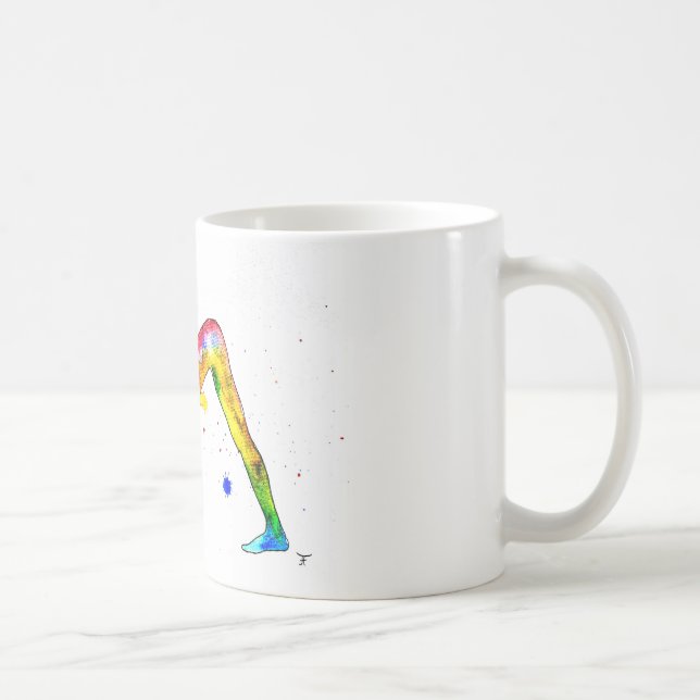 Taza De Café Tasse im Yoga-Aquarell-Design (Derecha)