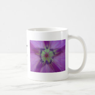 Taza De Café Tasse lila Blütenstern; tener un buen día