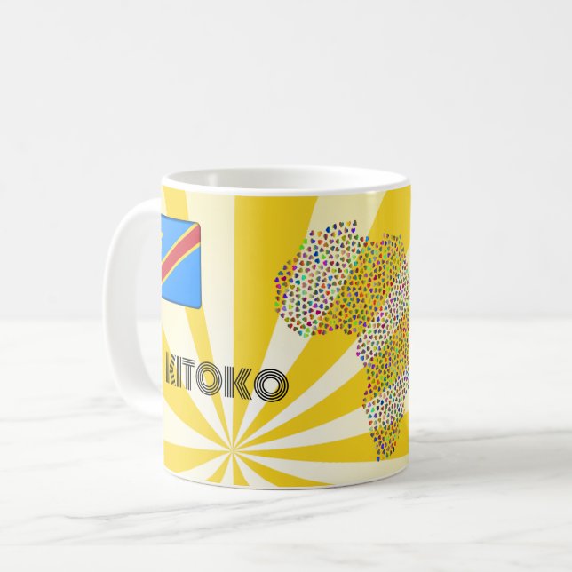Taza De Café Tasse, mug imprimé Afro (Anverso izquierdo)