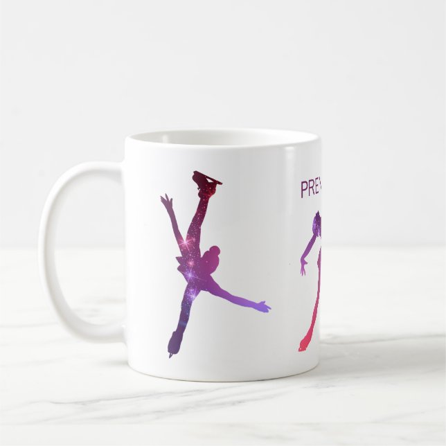 Taza De Café Tasse pour patineuse - Silhouette Rose Violet star (Izquierda)