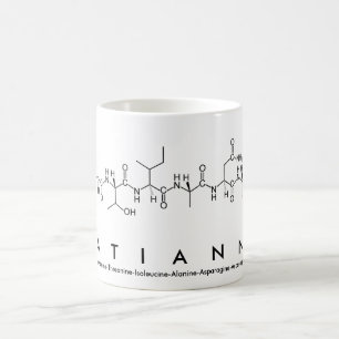 Taza De Café Tatianna peptide name mug