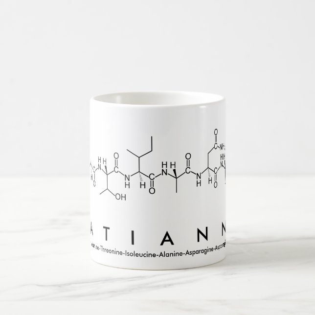 Taza De Café Tatianna peptide name mug (Centro)