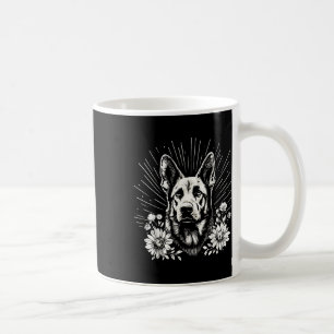 Taza De Café Tatuaje de estilo retro del amante del perro pasto