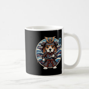 Taza De Café Tatuaje de perro samurai japonés, Beagle Kawaii Ni