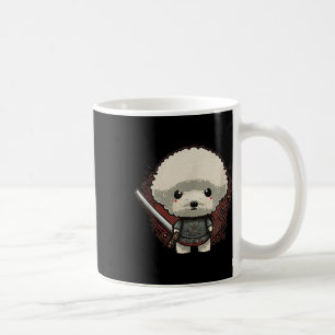 Taza De Café Tatuaje de perro samurai japonés, Kawaii Ninja vin