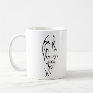 Taza De Café Tatuaje de silueta de leona