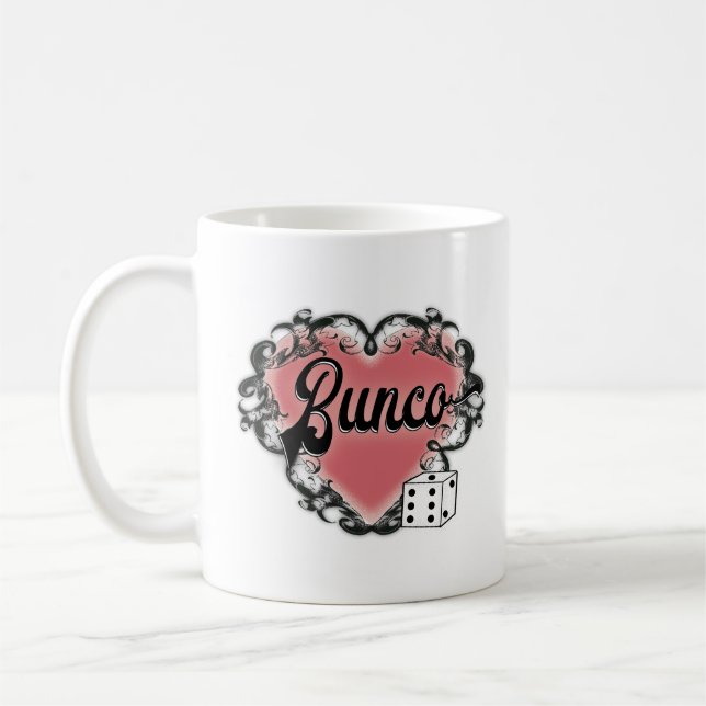 Taza De Café tatuaje del corazón de bunco (Izquierda)