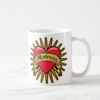 Taza De Café Tatuaje del corazón de la señora