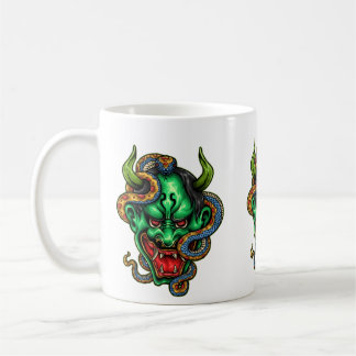 Taza De Café Tatuaje del dragón verde