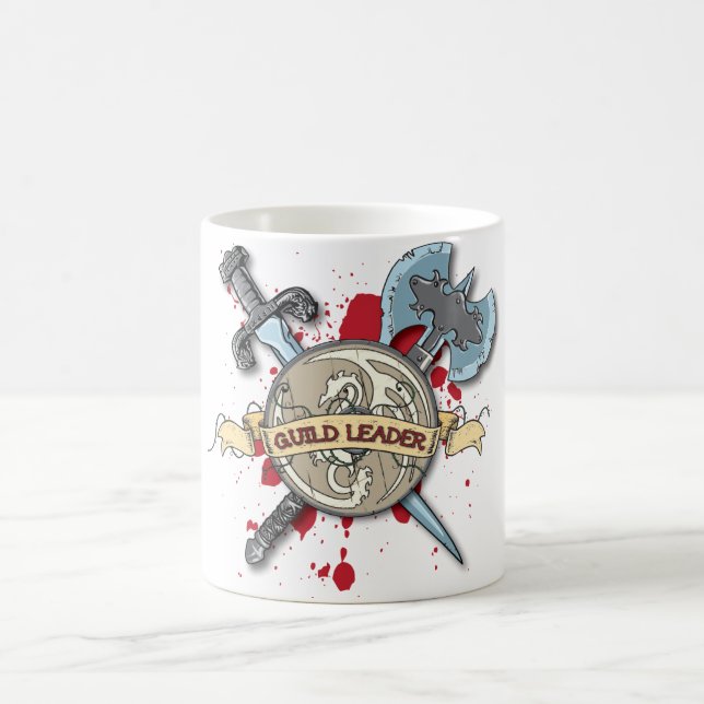 Taza De Café Tatuaje del LÍDER del GREMIO - espada, hacha, y (Centro)