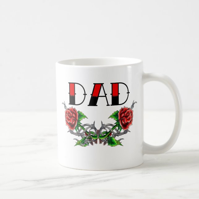 Taza De Café Tatuaje del papá (Derecha)