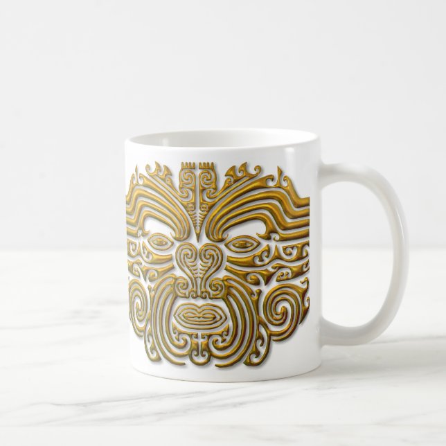 Taza De Café Tatuaje maorí - Oro (Derecha)