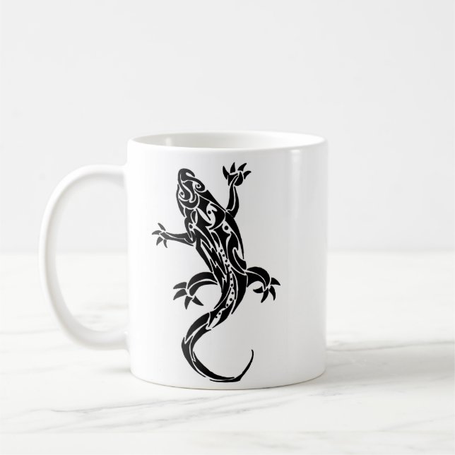 Taza De Café Tatuaje tribal Gecko Café Mug (Izquierda)