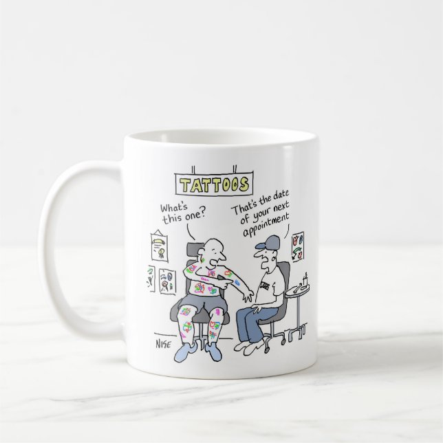 Taza De Café Tatuajes Tema divertido Tattoistas (Izquierda)
