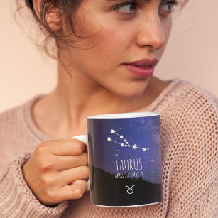 Taza De Café Tauro   Constelación zodiaca personalizada