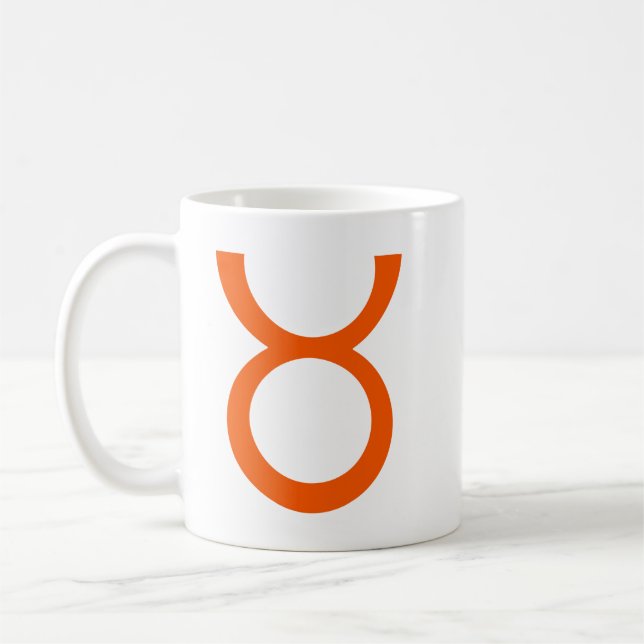 Taza De Café Tauro en Naranja (Izquierda)