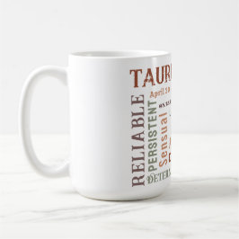 Taza De Café Taurus Bull Watercolor Zodiac Rasgos de Rótulo Cum