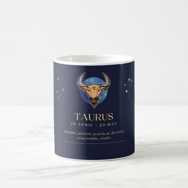 Taza De Café Taurus Coffee Mug para el tauro masculino (Centro)
