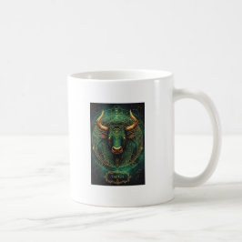 Taza De Café Taurus Emerald and Gold Astrology Coffee Cup