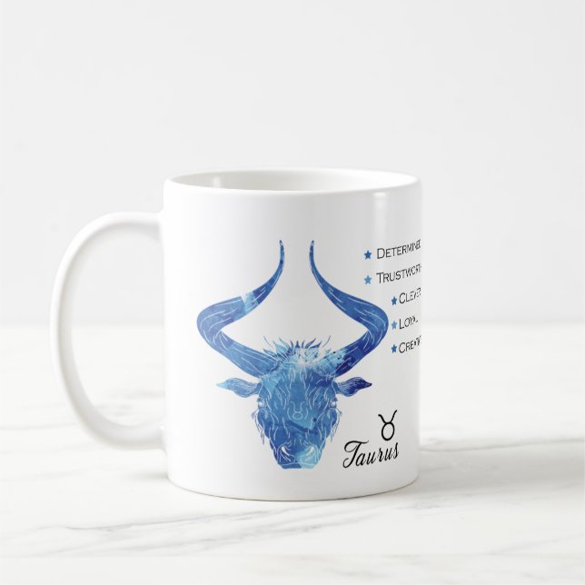 Taza De Café Taurus Zodiac Traits Mug (Izquierda)