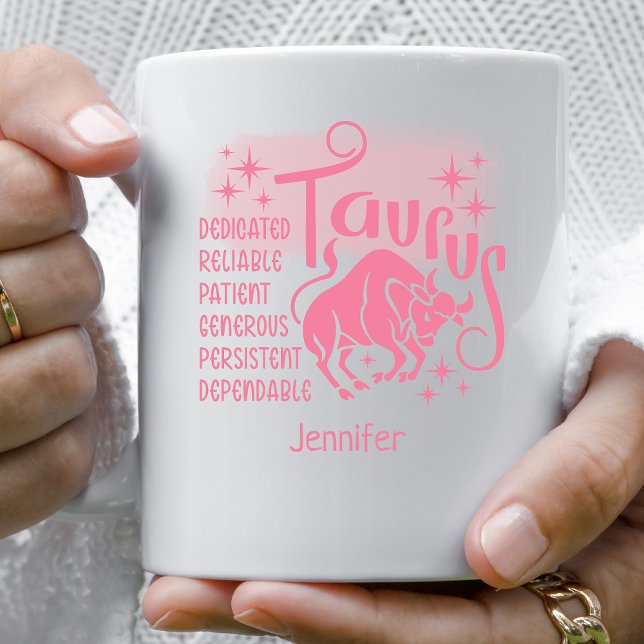 Taza De Café Taurus Zodiac Trazas Personalizadas Horóscopo (Subido por el creador)