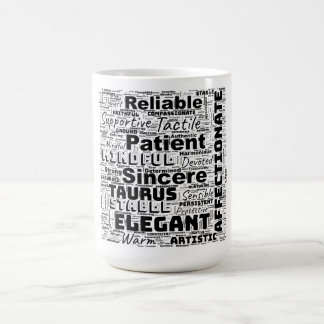 Taza De Café Taurus Zodiac Word Cloud Inspiración