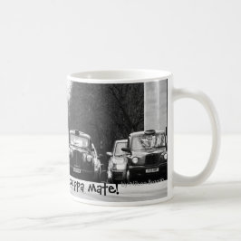 Taza De Café Taxis de Londres, justo a tiempo para un compañero