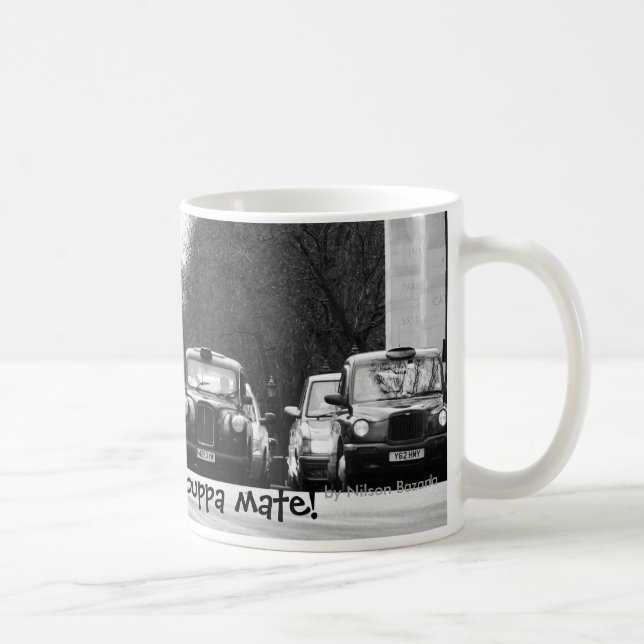 Taza De Café Taxis de Londres, justo a tiempo para un compañero (Derecha)