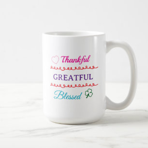 Taza De Café Taza Agradecido Agraciado Bendito Café Inspirado