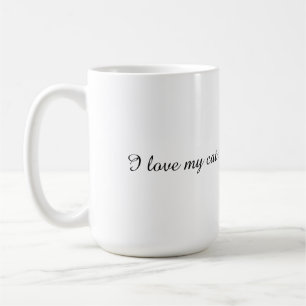 Taza De Café Taza, amo a mi gato, gato ama, café de la mañana 