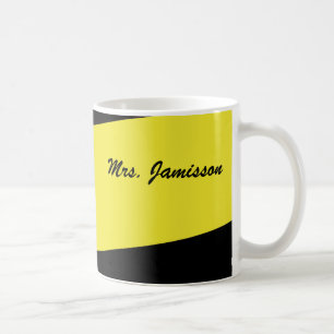 Taza De Café Taza, aprecio del profesor, gracias, amarillo
