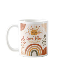 Taza Boho Good Vibes - Hello Sunshine Café Arcoíri