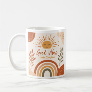 Taza De Café Taza Boho Good Vibes - Hello Sunshine Café Arcoíri