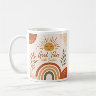 Taza De Café Taza Boho Good Vibes - Hello Sunshine Café Arcoíri