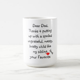 Taza De Café Taza/cita "estimado papá "