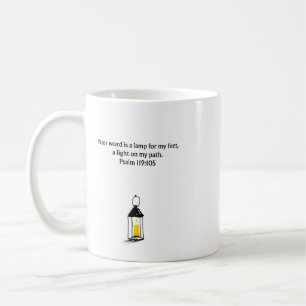Taza De Café Taza cristiana del Salmo 119:105 Café Inspirador