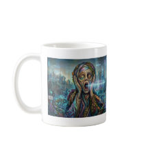 "Taza de arte biomecánico 'El grito cibernético'"