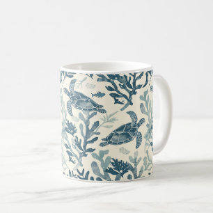 Taza de café - Taza de café con animales, tortugas