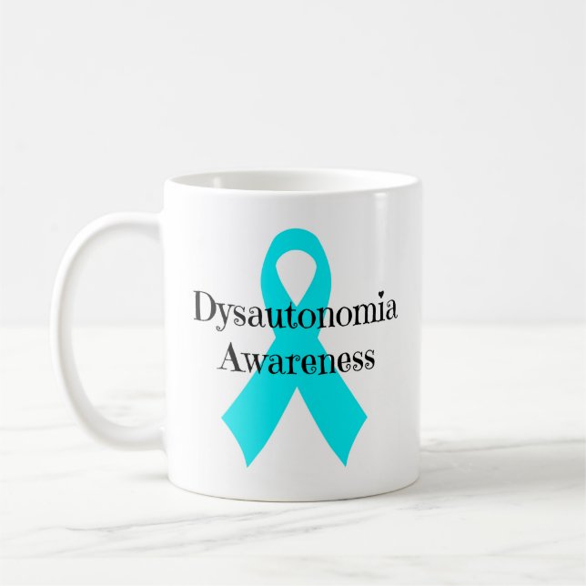Taza De Café "Taza de la conciencia de Dysautonomia" (Izquierda)