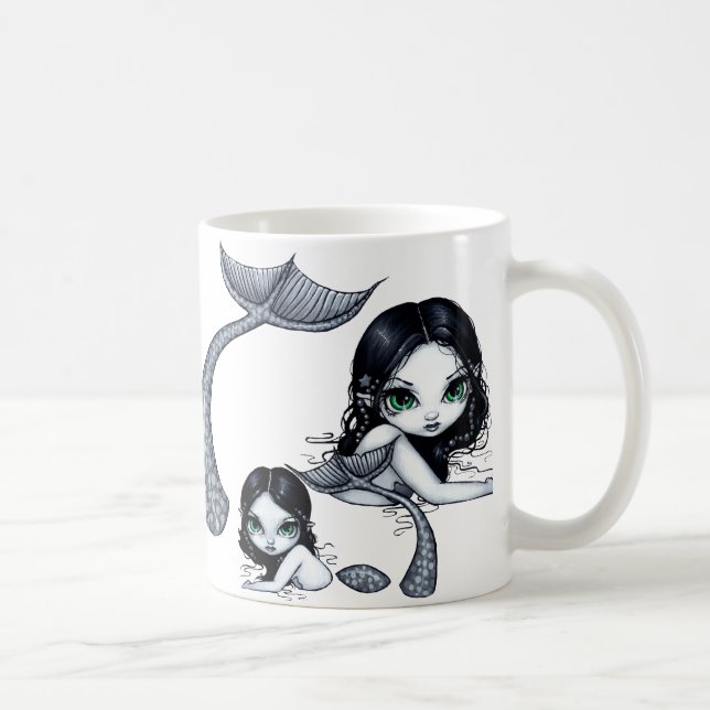 Taza De Café "Taza de la madre y del niño de la sirena" (Derecha)