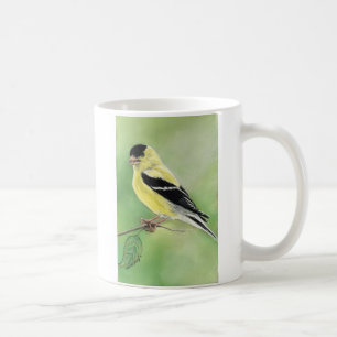 Taza De Café "Taza del arte del pájaro del Goldfinch