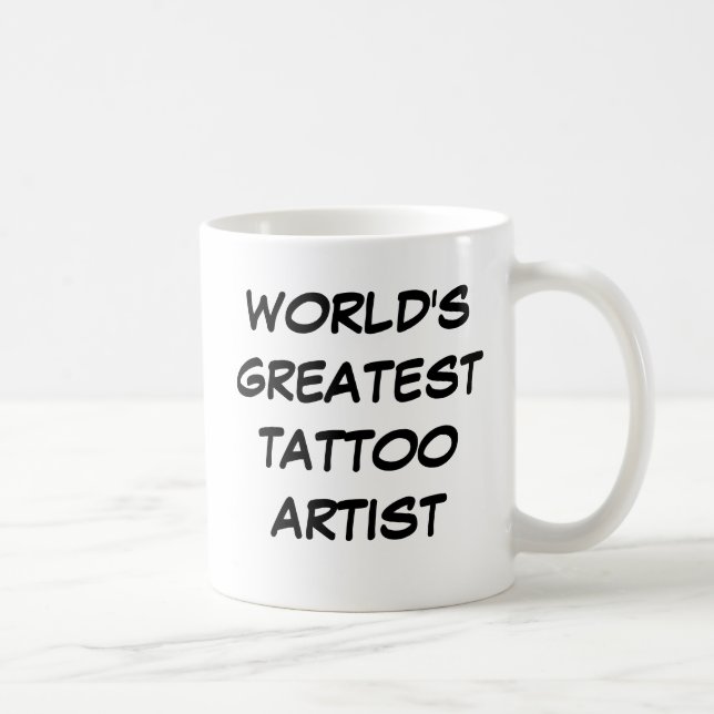 Taza De Café "Taza del artista más grande del tatuaje del (Derecha)